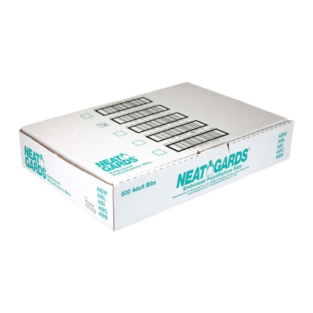 Neatgards Neat Gards Embossed Poly Adult Lobster Print Bib, PK500 303578502